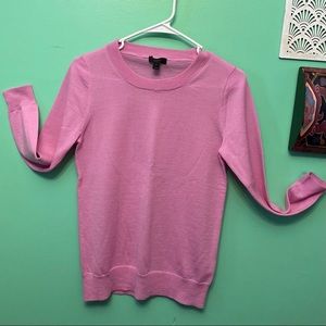 J CREW Sweater Merino Wool HOT PINK SMALL